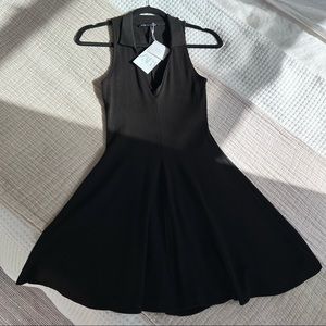 Zara black collared sleeveless tennis dress Small